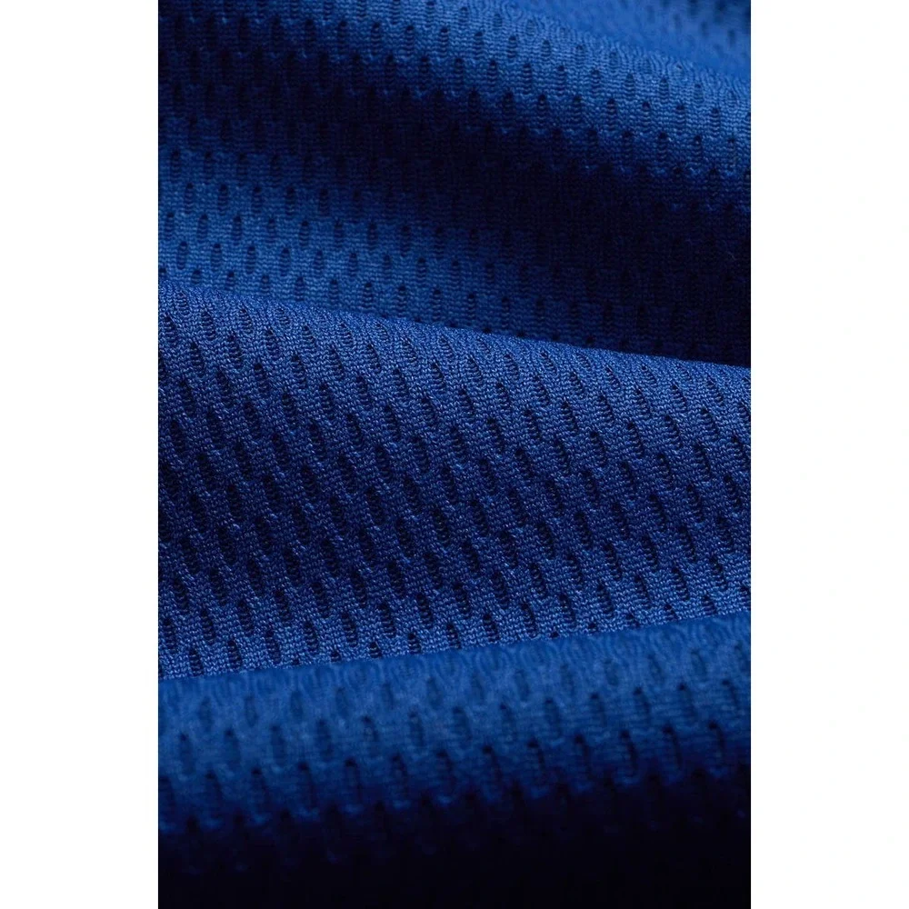 New Balance Made in USA Relaxed Mesh Zip Polo Shirt Inkwell Blue XXL $195 Jersey - Picture 7 of 10